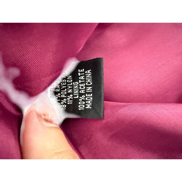 ADRIANNA PAPELL Evening Rose Pink Metallic Shimmer Blazer Jacket Size 14W - Picture 6 of 7